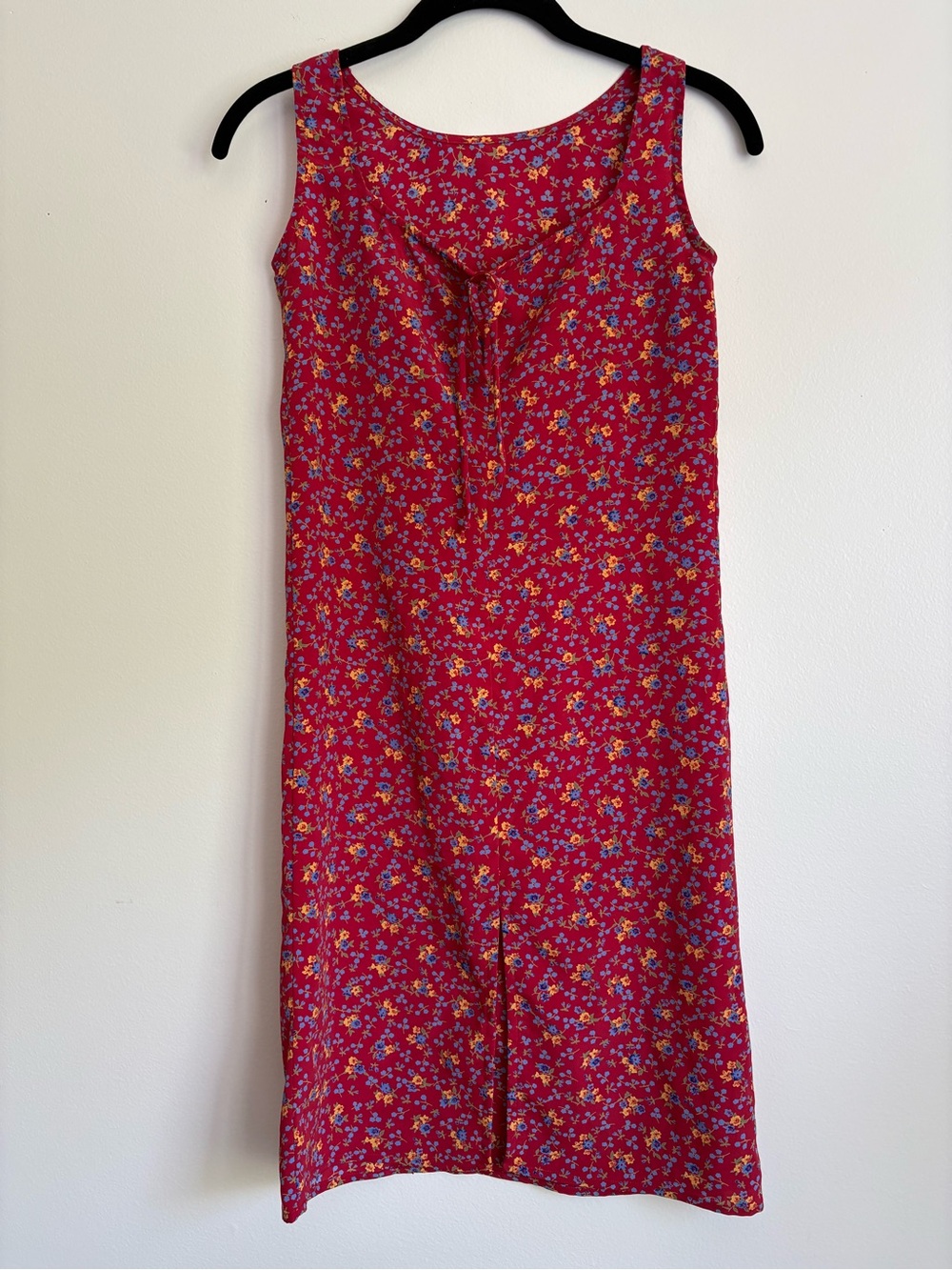 Jonathan Martin Vintage 90s Y2K Red Floral Sleeveless Shift Dress sz XS - Picture 3 of 9
